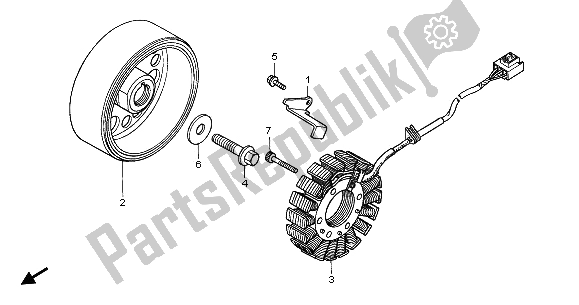 All parts for the Generator of the Honda CBR 600 RR 2003