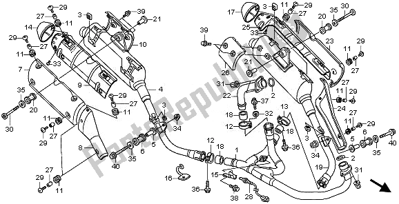 Tutte le parti per il Silenziatore Di Scarico del Honda XL 1000 VA 2011