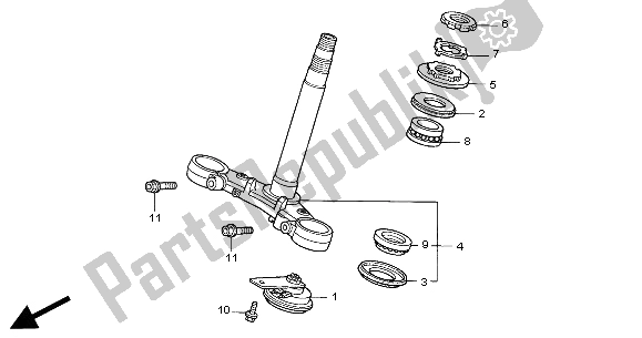 All parts for the Steering Stem of the Honda CBR 600F 2000