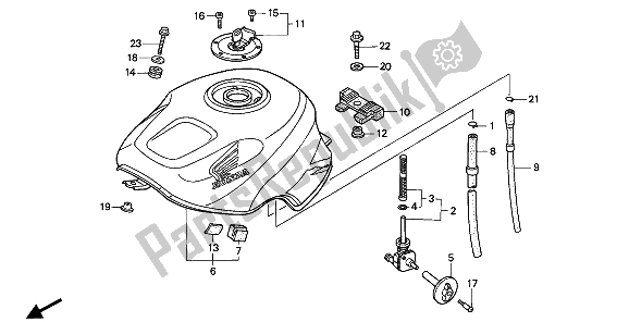 All parts for the Fuel Tank of the Honda CBR 900 RR 1994