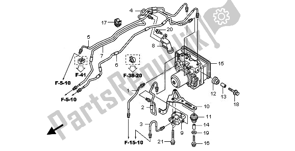 All parts for the Abs Modulator of the Honda CBF 600 SA 2010