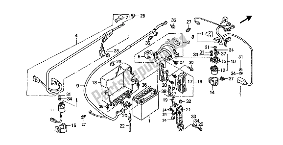 Todas las partes para Batería de Honda GL 1500 1990