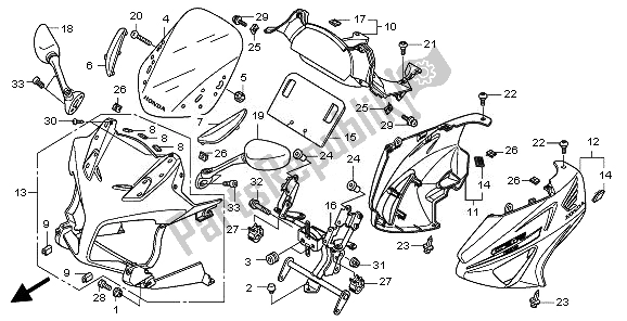 Toutes les pièces pour le Capot du Honda CBF 600S 2010