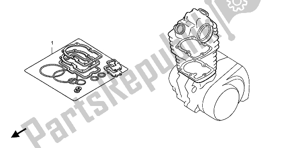 All parts for the Eop-1 Gasket Kit A of the Honda XR 400R 2000
