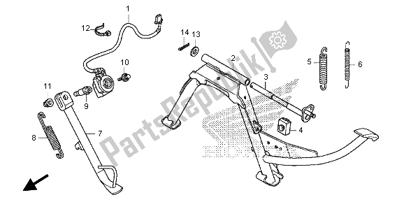 Tutte le parti per il In Piedi del Honda SH 125 2013