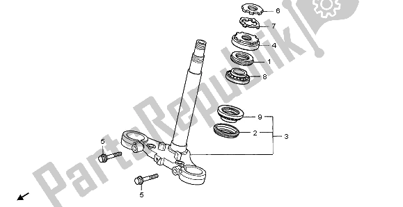 Tutte le parti per il Gambo Dello Sterzo del Honda CBF 600 NA 2006