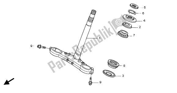 All parts for the Steering Stem of the Honda CBR 1100 XX 2002