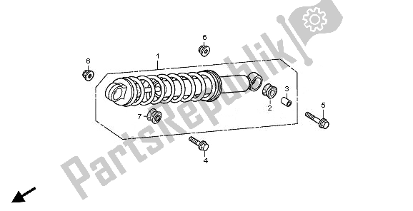 All parts for the Rear Cushion of the Honda CRF 70F 2010