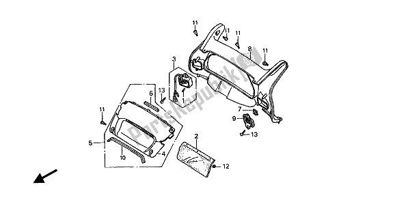 Tutte le parti per il Pannello Del Contatore (ue) del Honda ST 1100A 1994