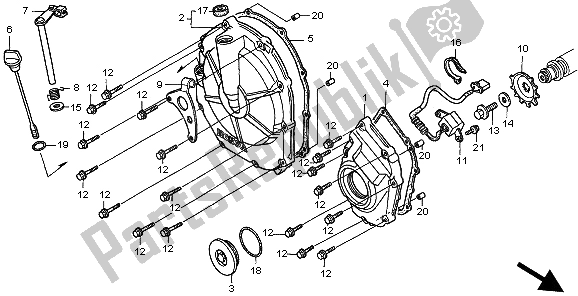 Tutte le parti per il Coperchio Frizione del Honda CB 600F Hornet 1998