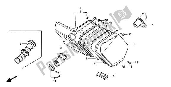 All parts for the Air Cleaner of the Honda NSR 50S 1994