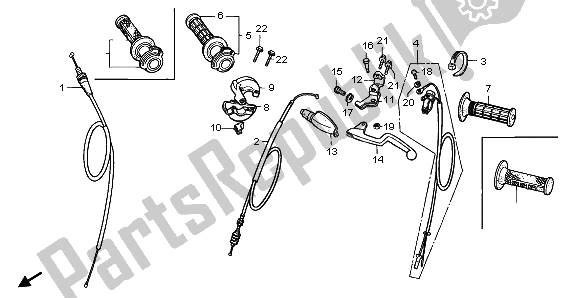 Tutte le parti per il Interruttore E Cavo del Honda CR 80R SW 2000