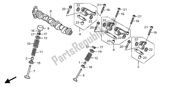 All parts for the Camshaft & Valve (rear) of the Honda VFR 1200F 2011