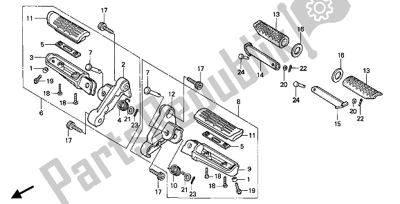 All parts for the Step of the Honda CB 750F2 1994