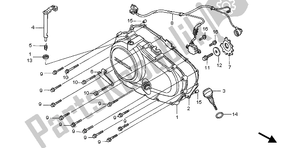 Tutte le parti per il Coperchio Carter Destro del Honda CBF 500A 2006