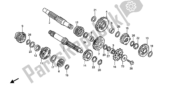 Todas las partes para Transmisión de Honda CR 250R 1988