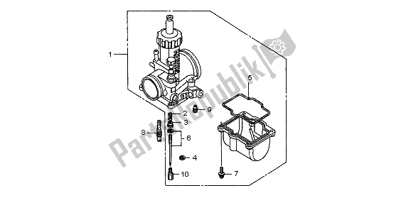 Todas las partes para Kit De Piezas Opcionales Del Carburador de Honda CR 250R 1998