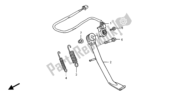 Tutte le parti per il Cavalletto Laterale del Honda VT 125C2 2000