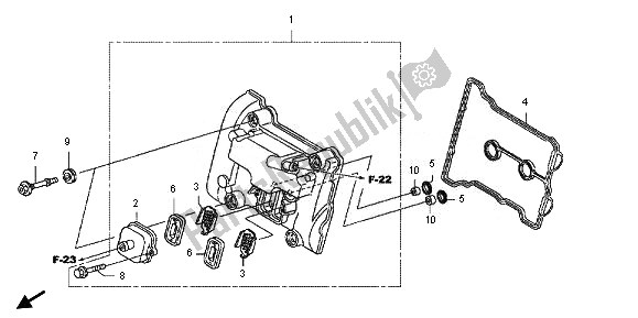 Tutte le parti per il Coperchio Della Testata del Honda FJS 600D 2011