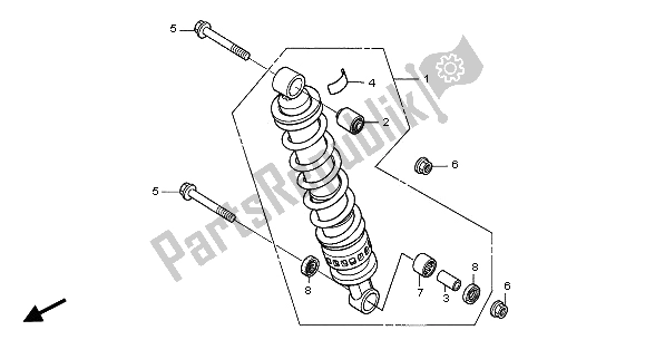 Todas las partes para Cojín Trasero de Honda XL 125V 2001