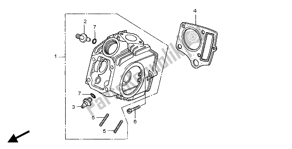 Tutte le parti per il Testata del Honda XR 70R 1997