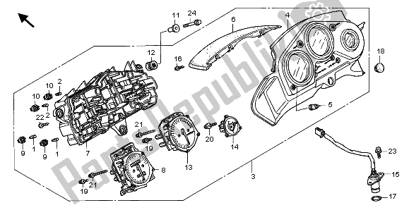 All parts for the Meter (mph) of the Honda CBR 600F 1995