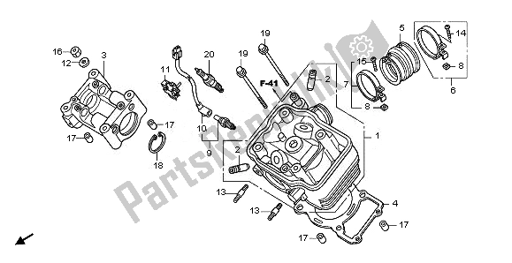 Alle onderdelen voor de Cilinderkop van de Honda CBR 125 RW 2011