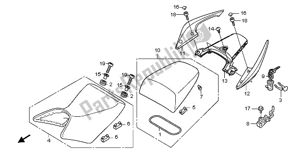 All parts for the Seat of the Honda CBF 1000 FA 2011