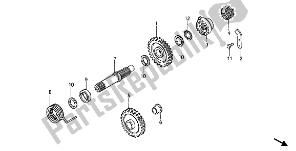 Todas las partes para Husillo De Arranque de Honda CR 500R 1 1992