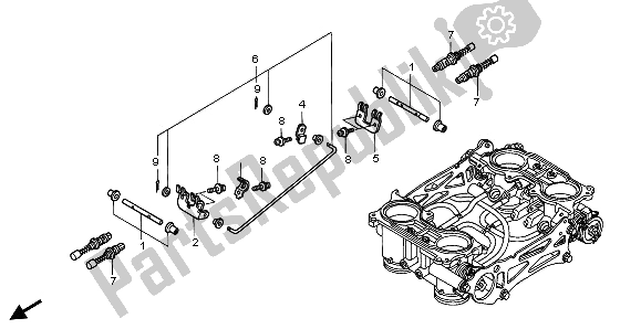 Tutte le parti per il Corpo Farfallato (parti Componenti) del Honda VFR 800A 2003