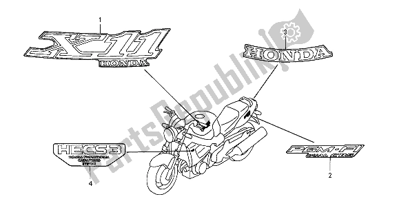 Wszystkie części do Znak Honda CB 1100 SF 2001