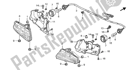 All parts for the Taillight of the Honda TRX 400 FA Fourtrax Rancher AT 2004