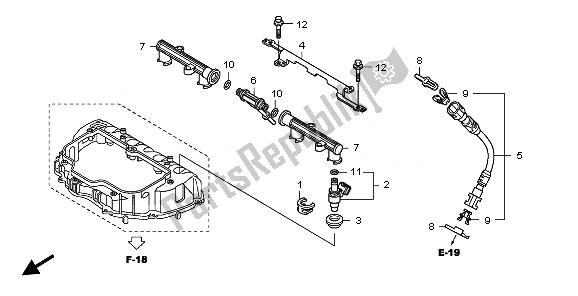All parts for the Injector of the Honda CBR 1000 RR 2010