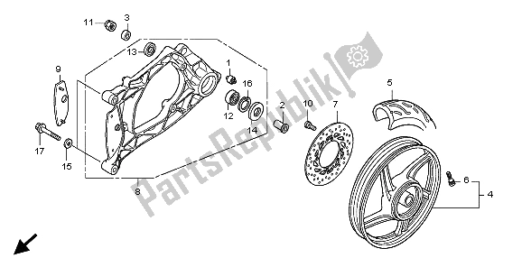 Wszystkie części do Tylne Ko? O I Wahacz Honda SH 125 2009