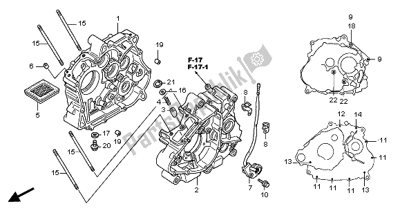 All parts for the Crankcase of the Honda CBR 125 RW 2005