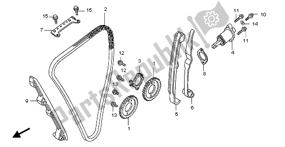 Todas las partes para Cadena De Levas Y Tensor de Honda CB 1300 SA 2007