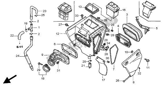 Tutte le parti per il Filtro Dell'aria del Honda XR 400R 1999