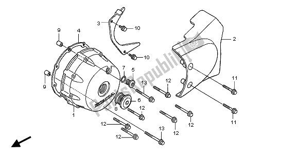 Todas las partes para Cubierta Izquierda Del Cárter de Honda XL 125V 2001