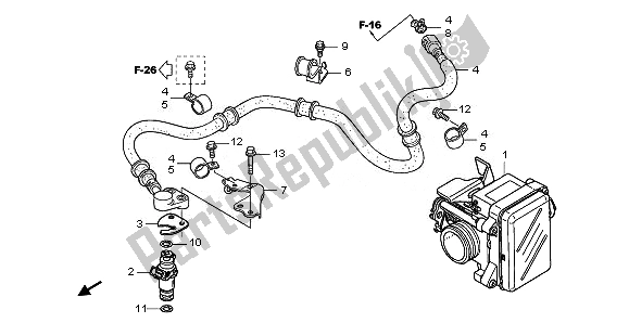 Todas as partes de Corpo Do Acelerador do Honda PES 125 2010