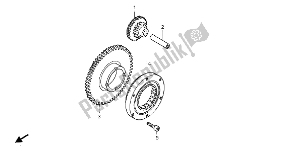 All parts for the Starting Clutch of the Honda CBR 600F 1996