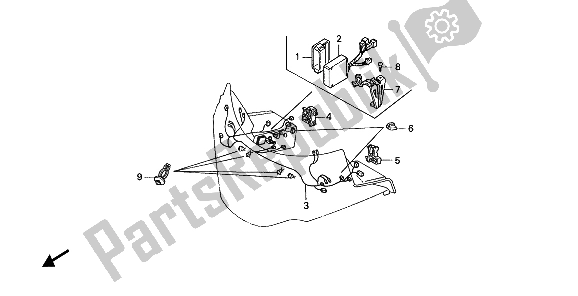 Tutte le parti per il Imbragatura Sub Carenatura del Honda GL 1500 1988