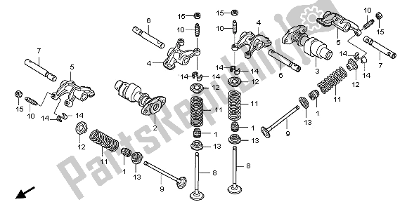 Todas las partes para árbol De Levas Y Válvula de Honda NSA 700A 2009