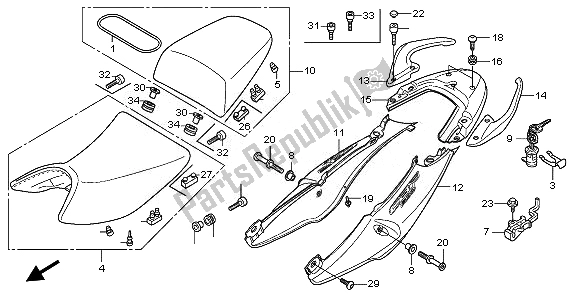 All parts for the Seat & Seat Cowl of the Honda CBF 600S 2008