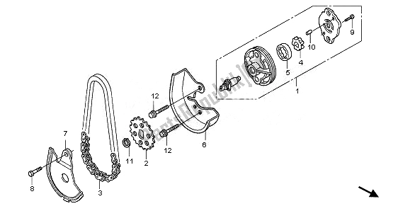 Tutte le parti per il Pompa Dell'olio del Honda PES 150 2010