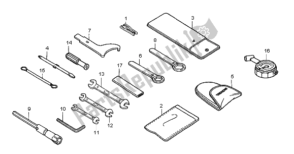 All parts for the Tools of the Honda CBF 600N 2004