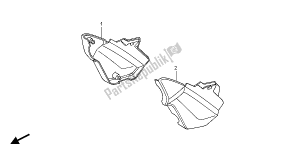 Tutte le parti per il Coperchio Laterale del Honda CBF 600S 2006