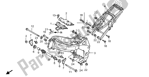 All parts for the Frame Body of the Honda CBR 900 RR 1996