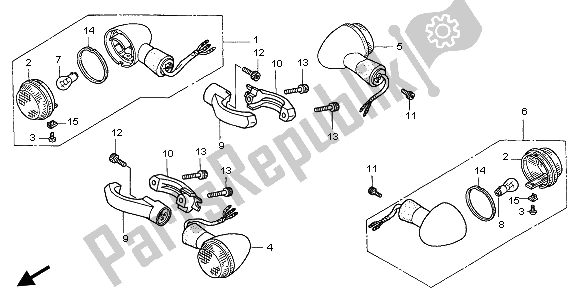 Todas las partes para Guiño de Honda GL 1500C 2002