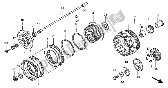 Tutte le parti per il Frizione del Honda XL 1000V 2001