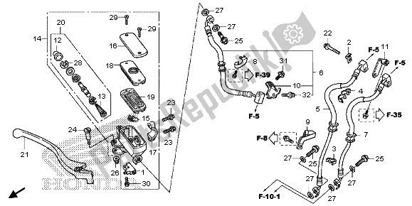 All parts for the F. R. Brake Master Cylinder of the Honda NC 700 SD 2013